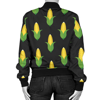 Corn Pattern Print Design 05 Women's Bomber Jacket