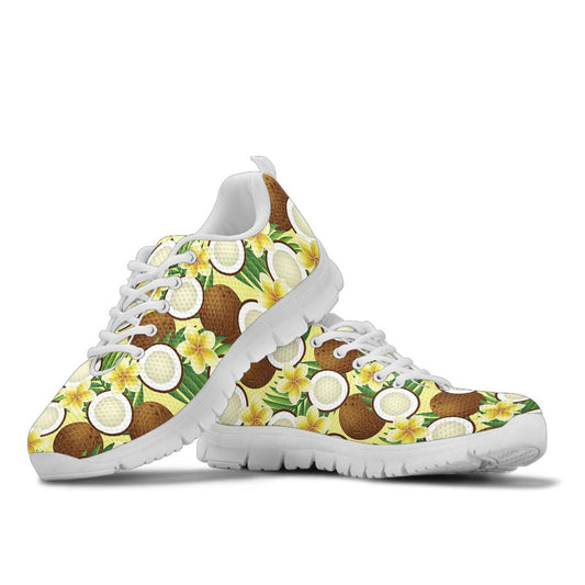 Coconut Pattern Print Design CN02 Sneakers White Bottom Shoes