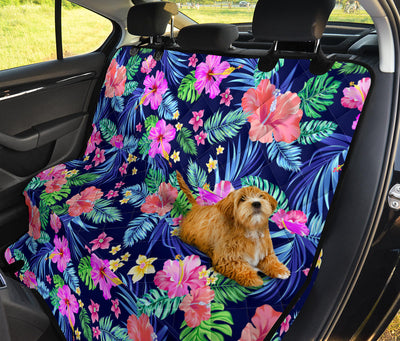 Neon Hibiscus Pattern Print Design HB016 Rear Dog  Seat Cover