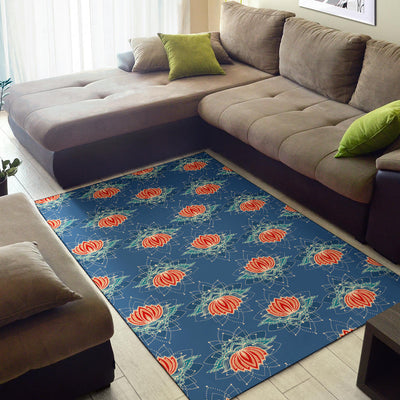 Lotus Boho Pattern Print Design LO07 Area Rugs