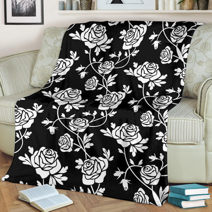 Rose Pattern Print Design RO013 Fleece Blanket