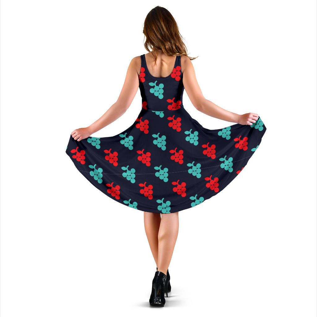Grape Pattern Print Design GP07 Midi Dress