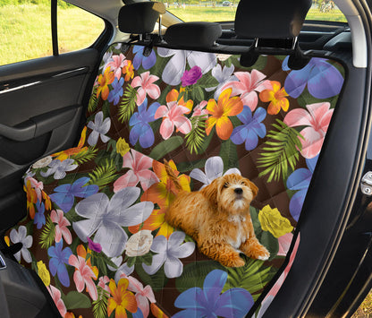 Plumeria Pattern Print Design PM03 Rear Dog  Seat Cover