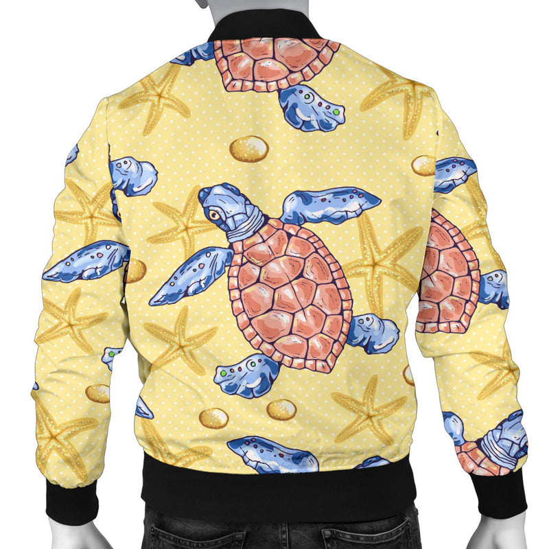 Sea Turtle Pattern Print Design T06 Men Bomber Jacket