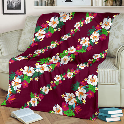 Hawaiian Themed Pattern Print Design H06 Fleece Blanket