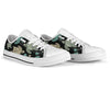 Sea Turtle Stamp Pattern White Bottom Low Top Shoes