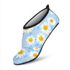 Daisy Pattern Print Design DS010 Aqua Water Shoes