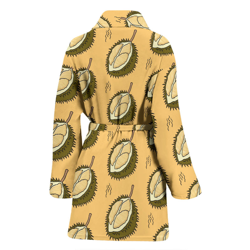 Durian Pattern Print Design DR02 Women Bathrobe