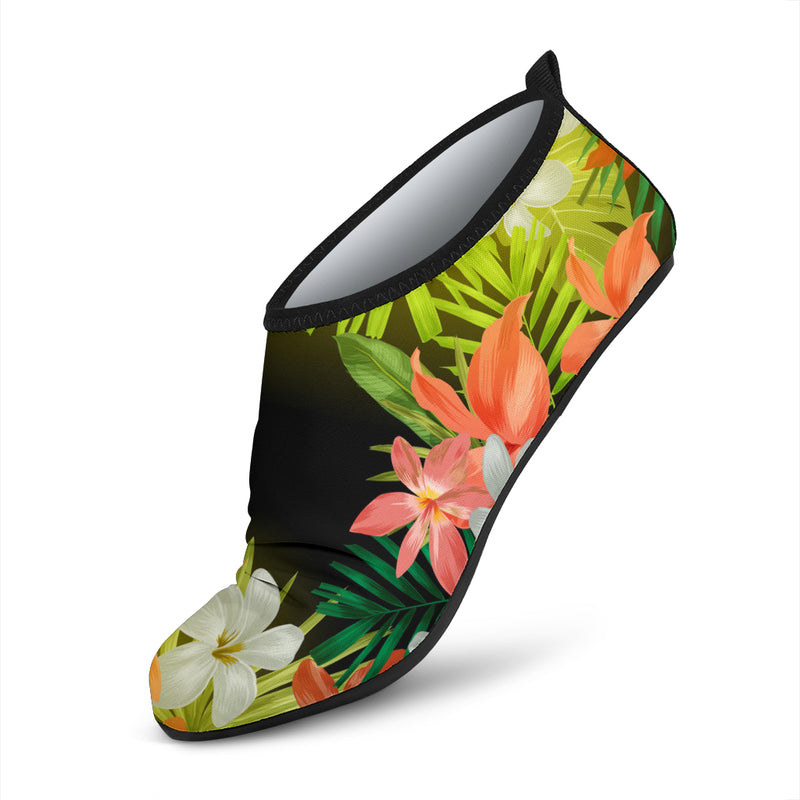 Amaryllis Pattern Print Design AL07 Aqua Water Shoes