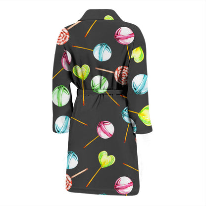 Lollipop Pattern Print Design LL02 Men Bathrobe