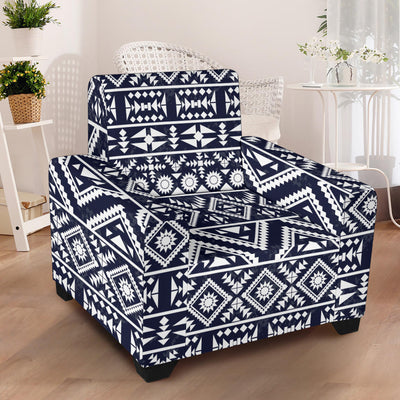 Blue White Tribal Aztec Armchair Slipcover