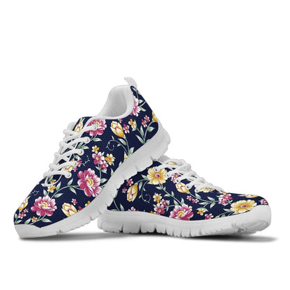 Gerberas Pattern Print Design GB03 Sneakers White Bottom Shoes