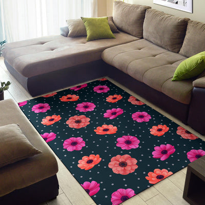 Anemone Pattern Print Design AM08 Area Rugs