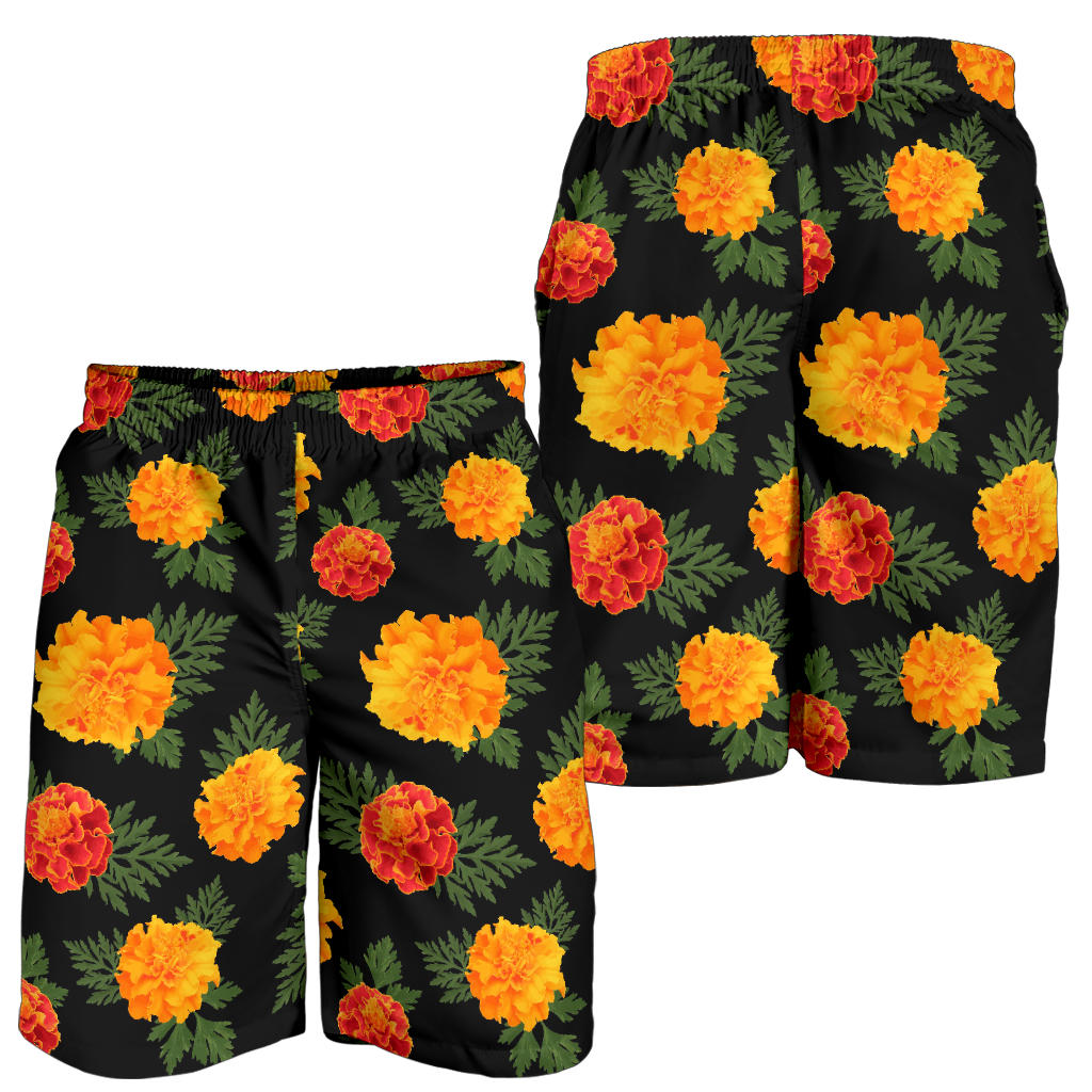 Marigold Pattern Print Design MR05 Mens Shorts