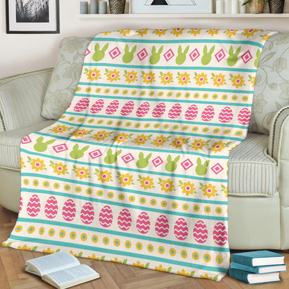 Easter Eggs Pattern Print Design RB016 Fleece Blanket