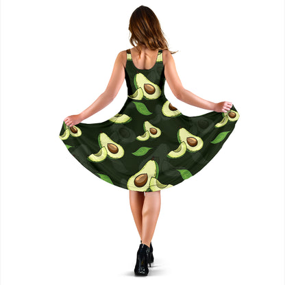 Avocado Pattern Print Design AC07 Midi Dress