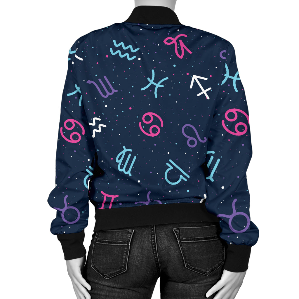 Constellation Pattern Print Design 04 Women's Bomber Jacket