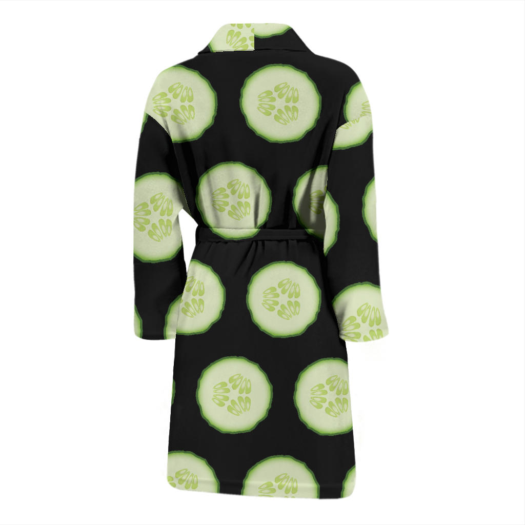 Cucumber Pattern Print Design CC02 Men Bathrobe