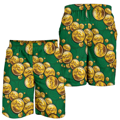 Bitcoin Pattern Print Design DO02 Mens Shorts