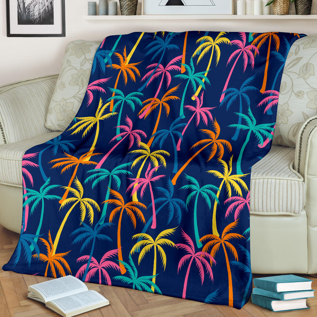 Palm Tree Pattern Print Design PT013 Fleece Blanket