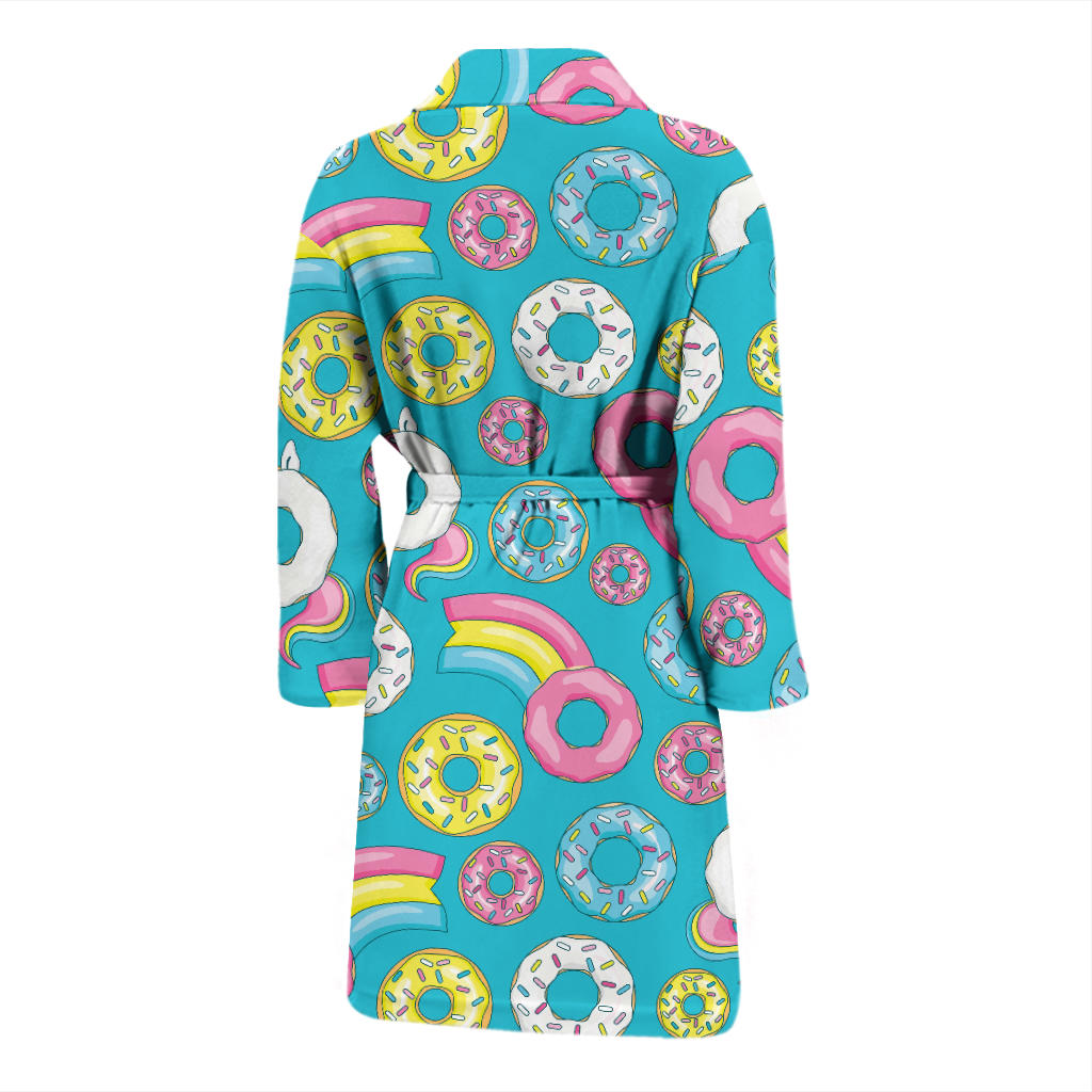 Donut Pattern Print Design DN013 Men Bathrobe