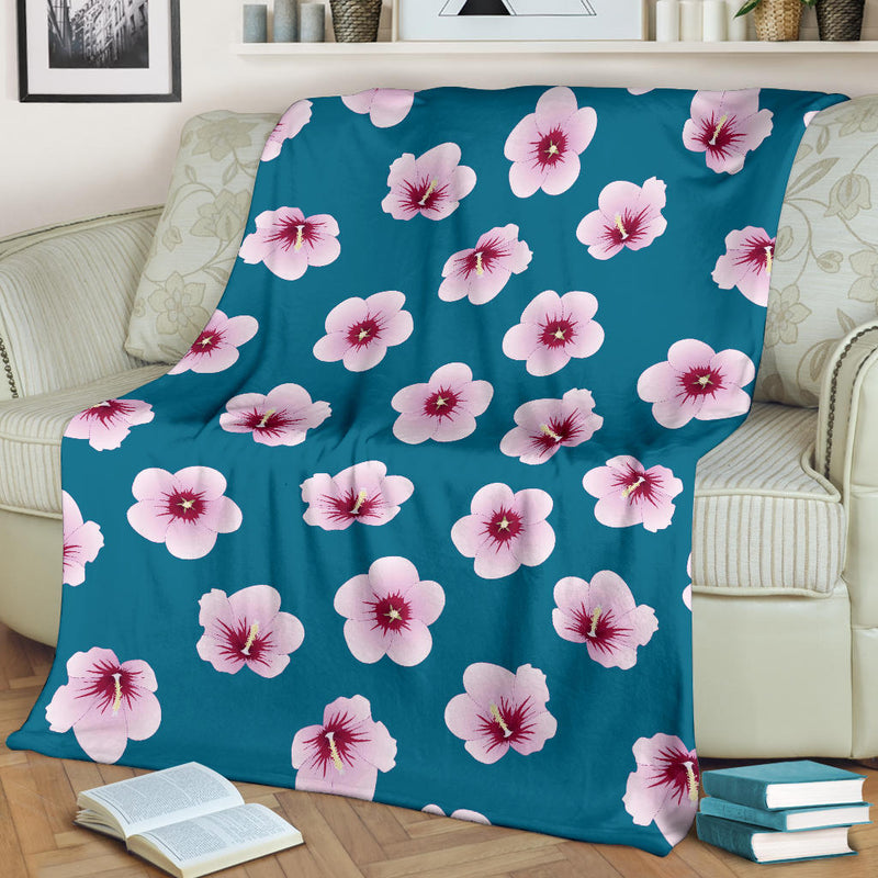 Cherry Blossom Pattern Print Design CB08 Fleece Blanket