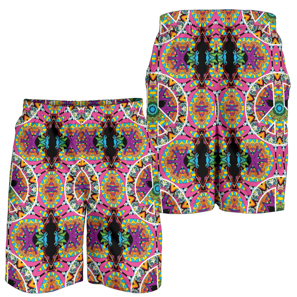 Peace Sign Pattern Print Design A03 Mens Shorts
