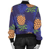 Pineapple Pattern Print Design PP02 Women Bomber Jacket