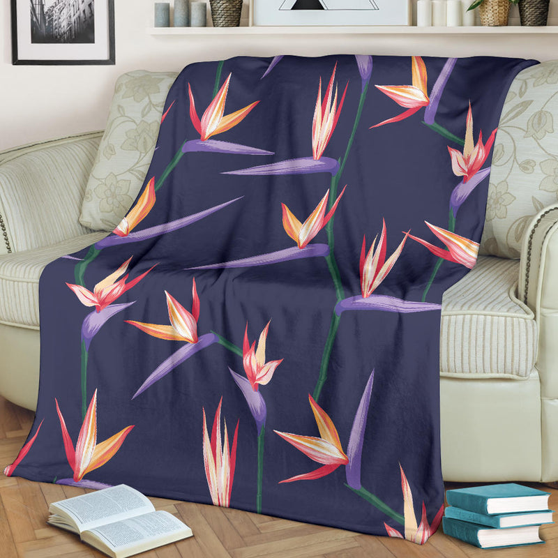 Bird Of Paradise Pattern Print Design BOP015 Fleece Blanket