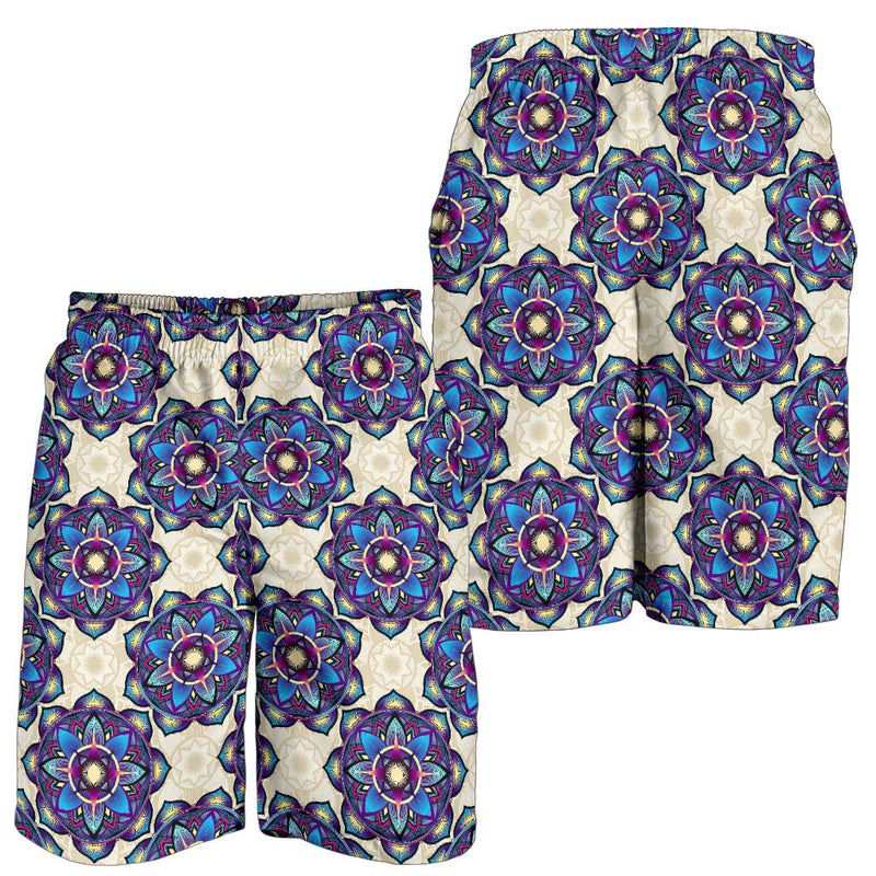 lotus Boho Pattern Print Design LO08 Mens Shorts