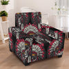 Native Indian Skull Armchair Slipcover