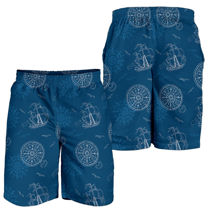 Nautical Pattern Print Design A04 Mens Shorts