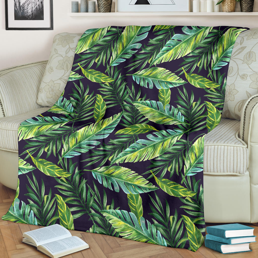 Tropical Flower Pattern Print Design TF06 Fleece Blanket