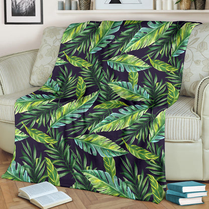 Tropical Flower Pattern Print Design TF06 Fleece Blanket