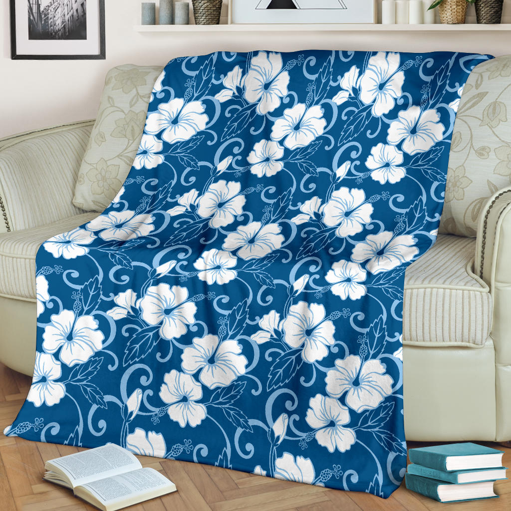 Hibiscus Pattern Print Design HB03 Fleece Blanket