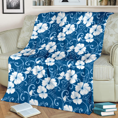 Hibiscus Pattern Print Design HB03 Fleece Blanket