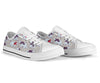 Polar Bear Pattern Print Design PB04 White Bottom Low Top Shoes