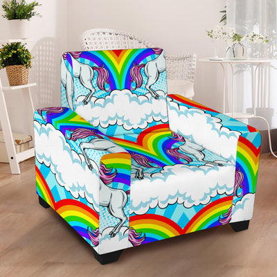 Unicorn Rainbow Armchair Slipcover