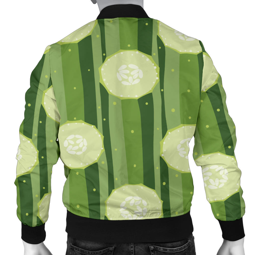 Cucumber Pattern Print Design CC03 Men Bomber Jacket