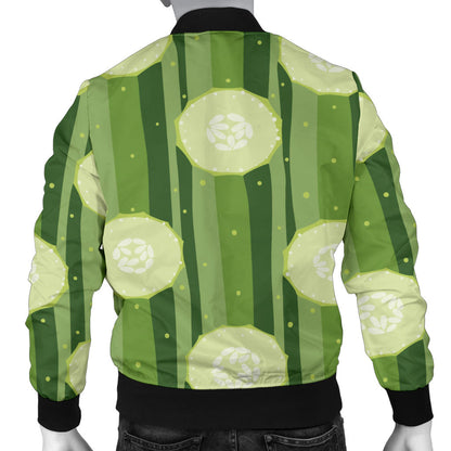 Cucumber Pattern Print Design CC03 Men Bomber Jacket