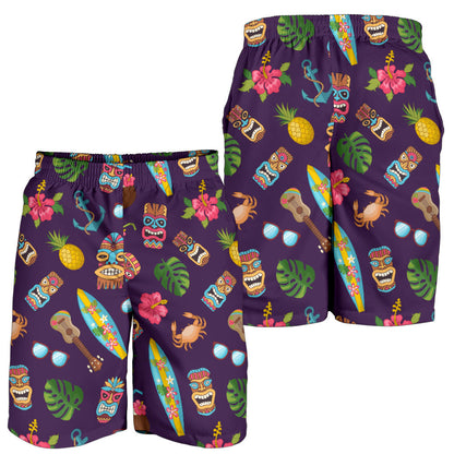 Hawaiian Themed Pattern Print Design H024 Mens Shorts