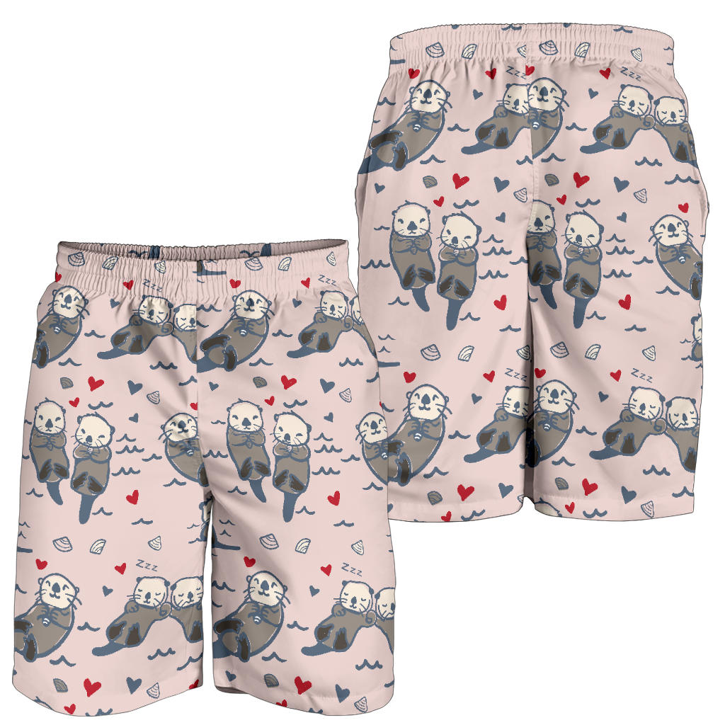 Sea Otter Pattern Print Design 02 Mens Shorts