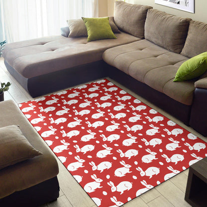 Rabbit Pattern Print Design RB017 Area Rugs