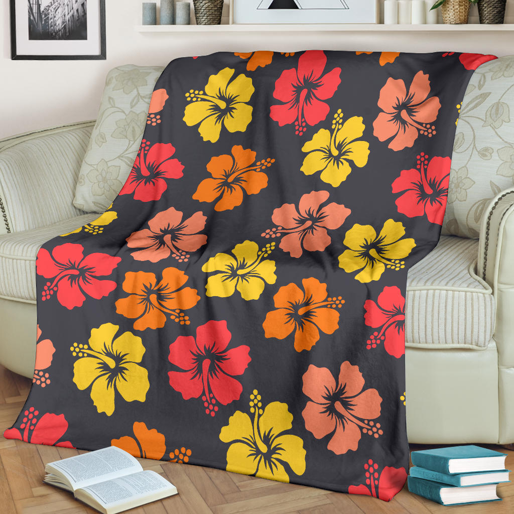 Hibiscus Pattern Print Design HB024 Fleece Blanket
