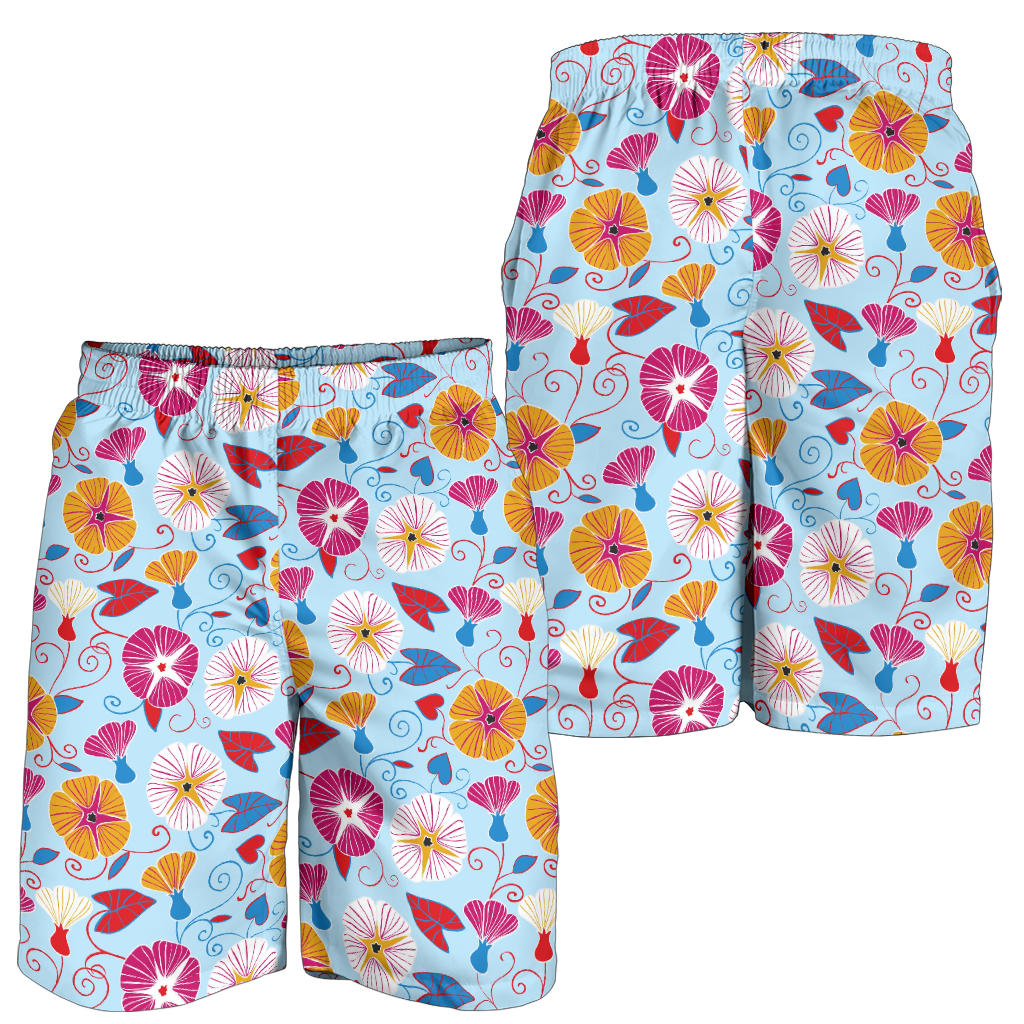 Morning Glory Pattern Print Design MG06 Mens Shorts