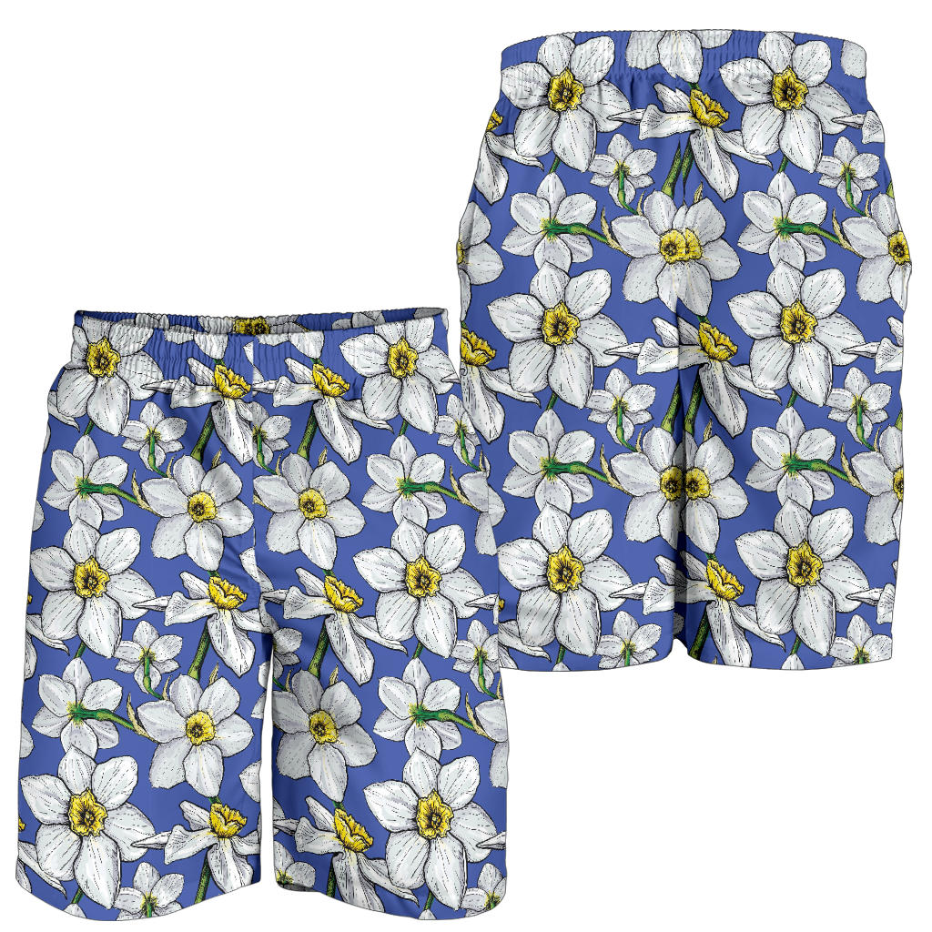 Daffodils Pattern Print Design DF08 Mens Shorts