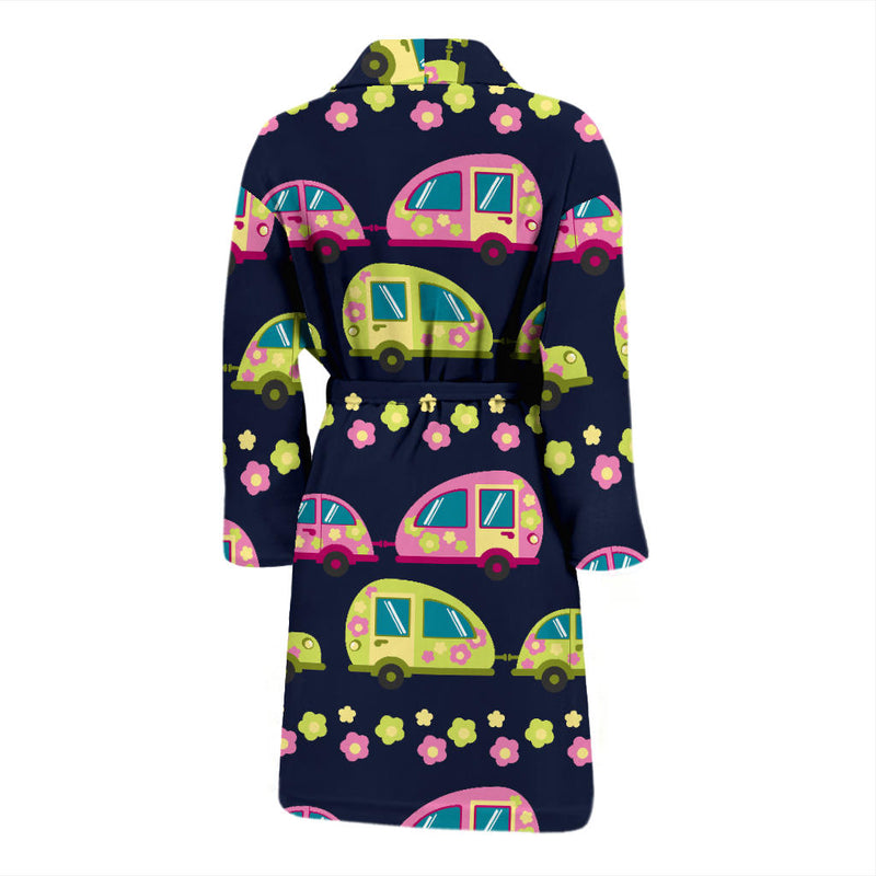 Camper Cute Camping Design No 3 Print Men Bathrobe