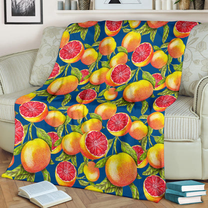 Grapefruit Pattern Print Design GF04 Fleece Blanket