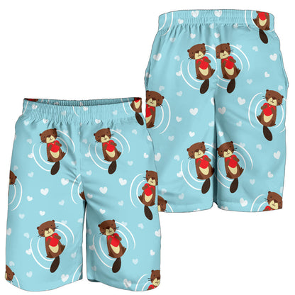 Sea Otter Cute Pattern Print Design 04 Mens Shorts