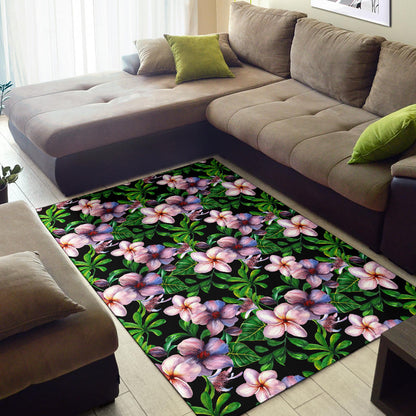 Plumeria Pattern Print Design PM01 Area Rugs